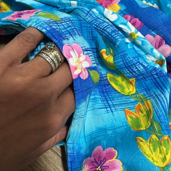 Vintage Jams World Sleeveless Aloha Floral Dress Size Small With Pockets - Picture 7 of 7